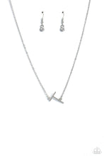 Load image into Gallery viewer, INITIALLY Yours - T - White Paparazzi Necklace