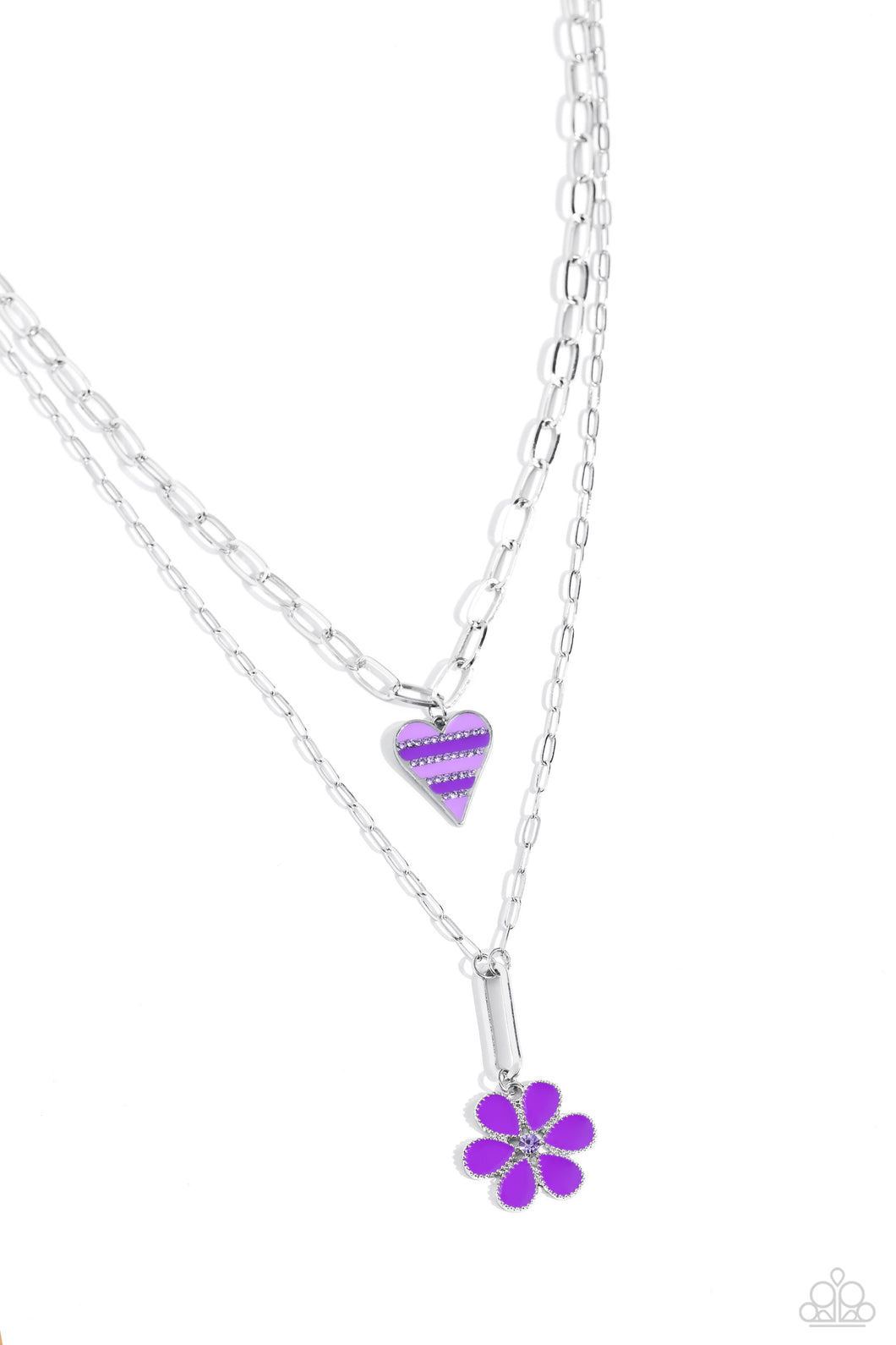 Paparazzi Childhood Charms - Purple Necklace