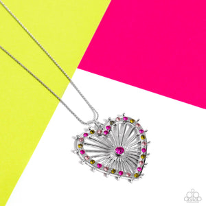Flirting Ferris Wheel - Pink Paparazzi Necklace