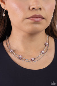 A SQUARE Beauty - Pink Paparazzi Necklace