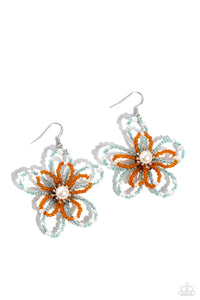 PEARL Crush - Orange Flower earring - Paparazzi Accessories
