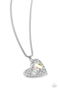 Tilted Trailblazer - Green heart Necklace - Paparazzi Accessories