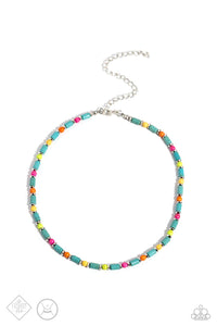 Arid Ambiance - Blue choker necklace - Paparazzi Accessories