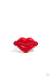 Lively Lips - Red lip Ring  - Paparazzi Accessories