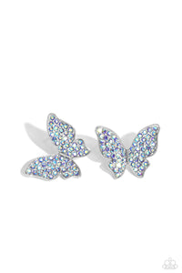 High Life - Blue Butterfly Earrings - Paparazzi