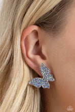 Load image into Gallery viewer, High Life - Blue Butterfly Earrings - Paparazzi