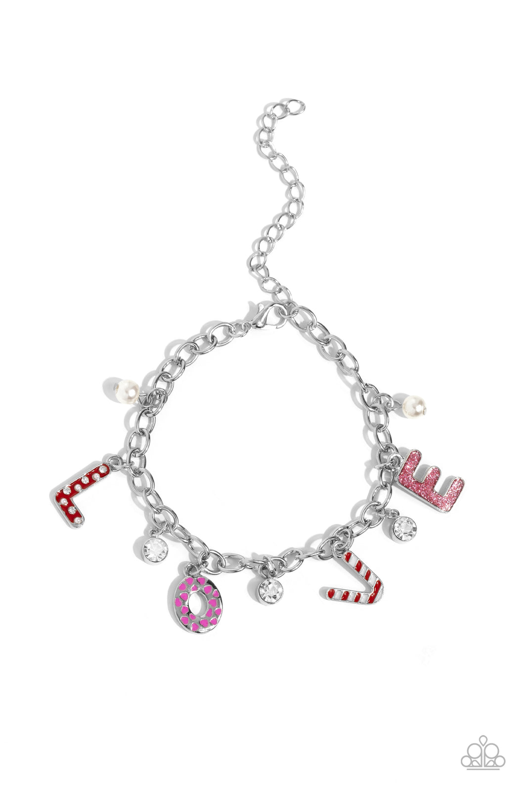 Lovestruck Leisure - Pink love bracelet  Paparazzi Accessories