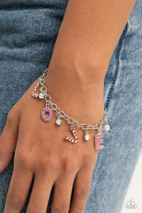 Lovestruck Leisure - Pink love bracelet  Paparazzi Accessories