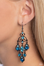 Load image into Gallery viewer, Regal Renovation - Blue Earrings - Paparazzi Accessories