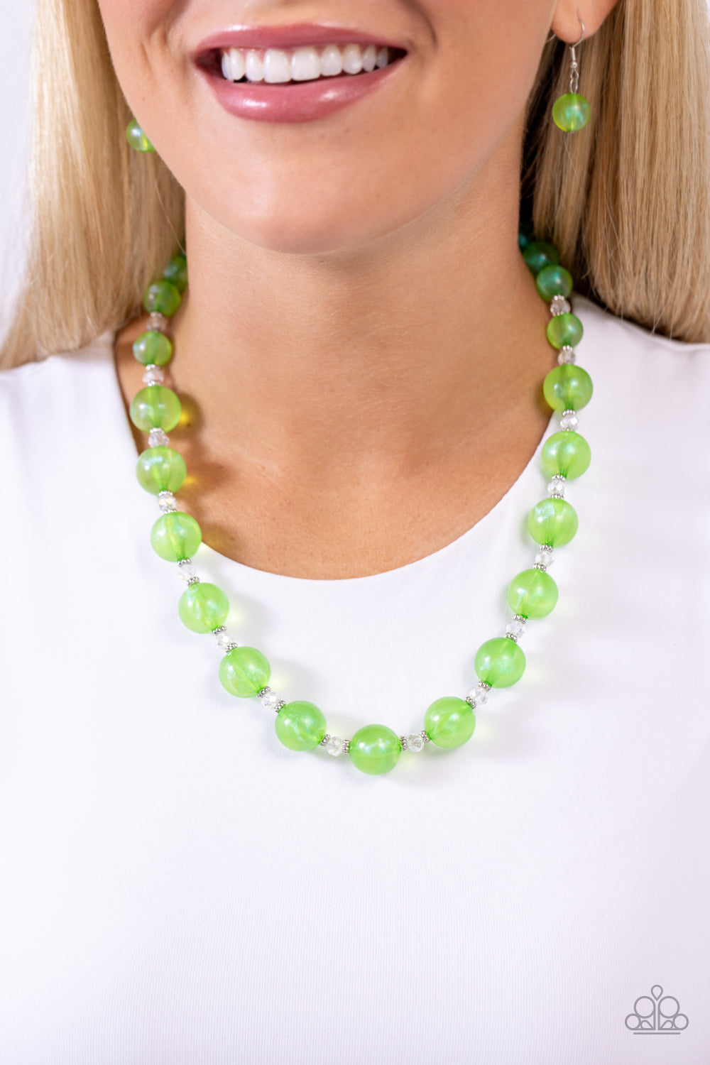 Timelessly Tantalizing - Green Paparazzi Necklace