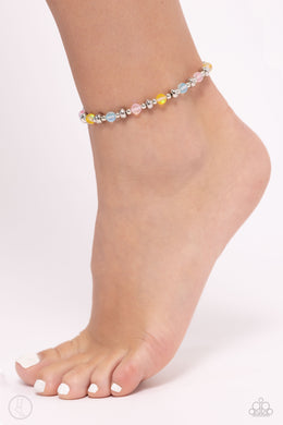 DEW or Die - Multi Color Anklet - - Paparazzi Accessories