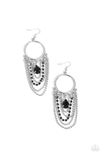 Load image into Gallery viewer, Paparazzi Cascading Clash - Black Earrings