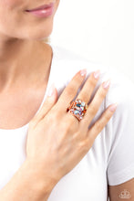 Load image into Gallery viewer, Bedazzled Backdrop - Copper Rings - Paparazzi Accessories