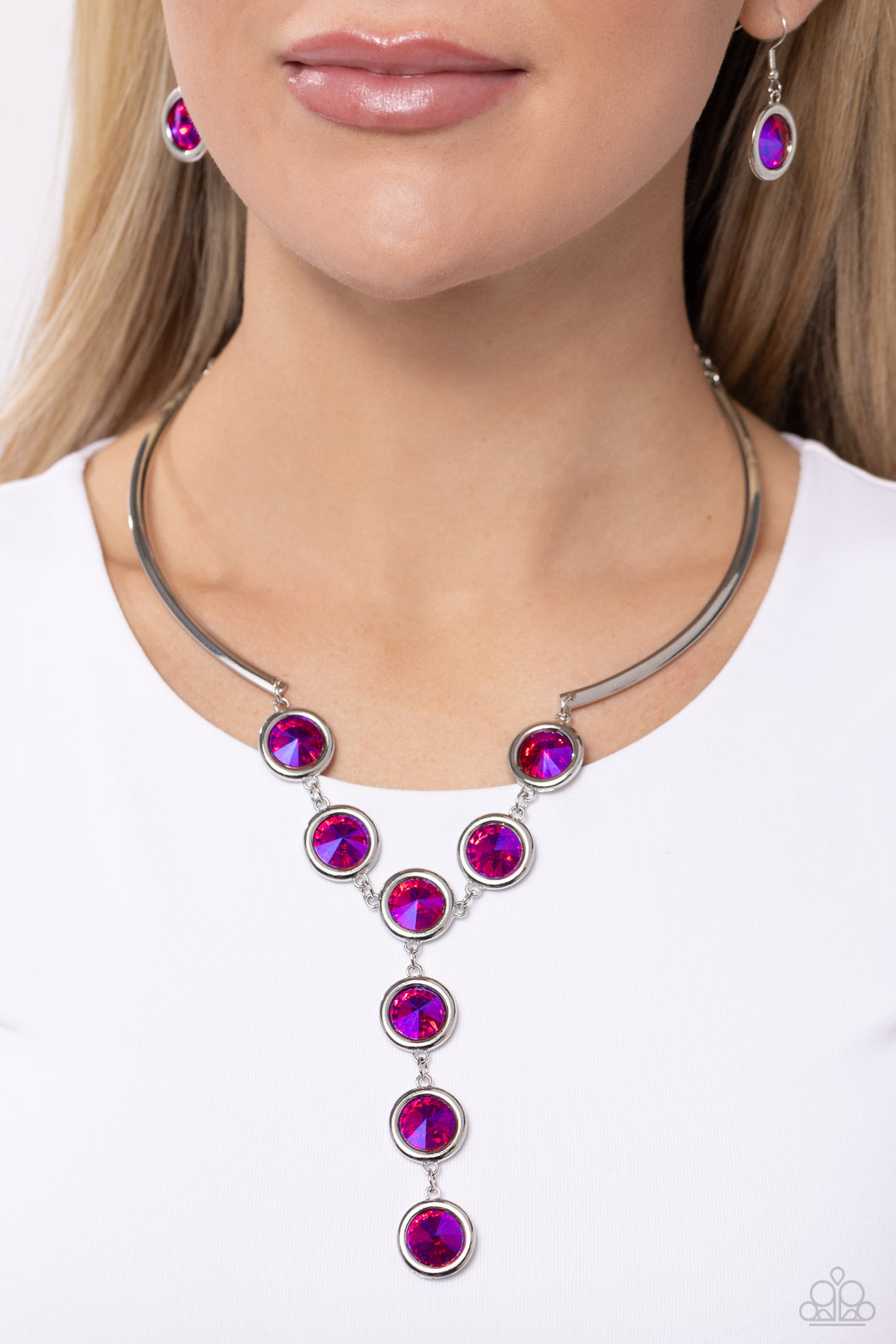 Cheers to Confidence - Pink Necklace -  Paparazzi Accessories