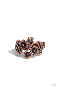 Backyard Beauty - Copper flower ring - Paparazzi Accessories