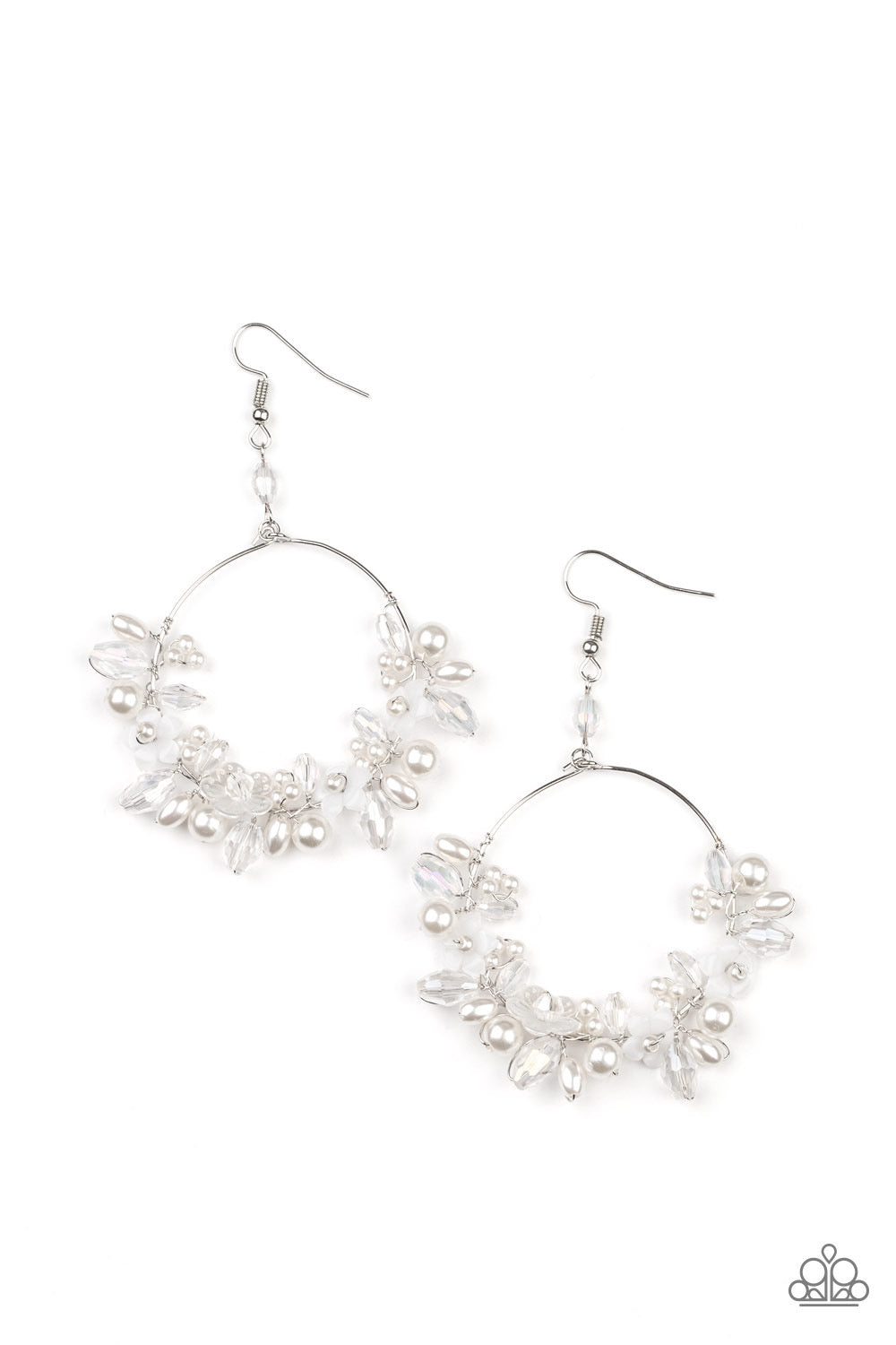 Floating Gardens - White   LOP Paparazzi earrings - Sharon’s Southern Bling 